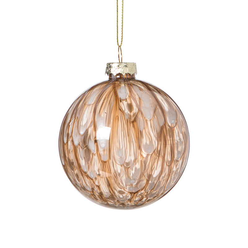 Kerstbal bleeding - beige